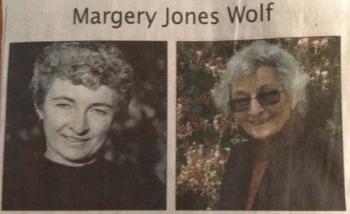 newspaper photo of Margery Wolf