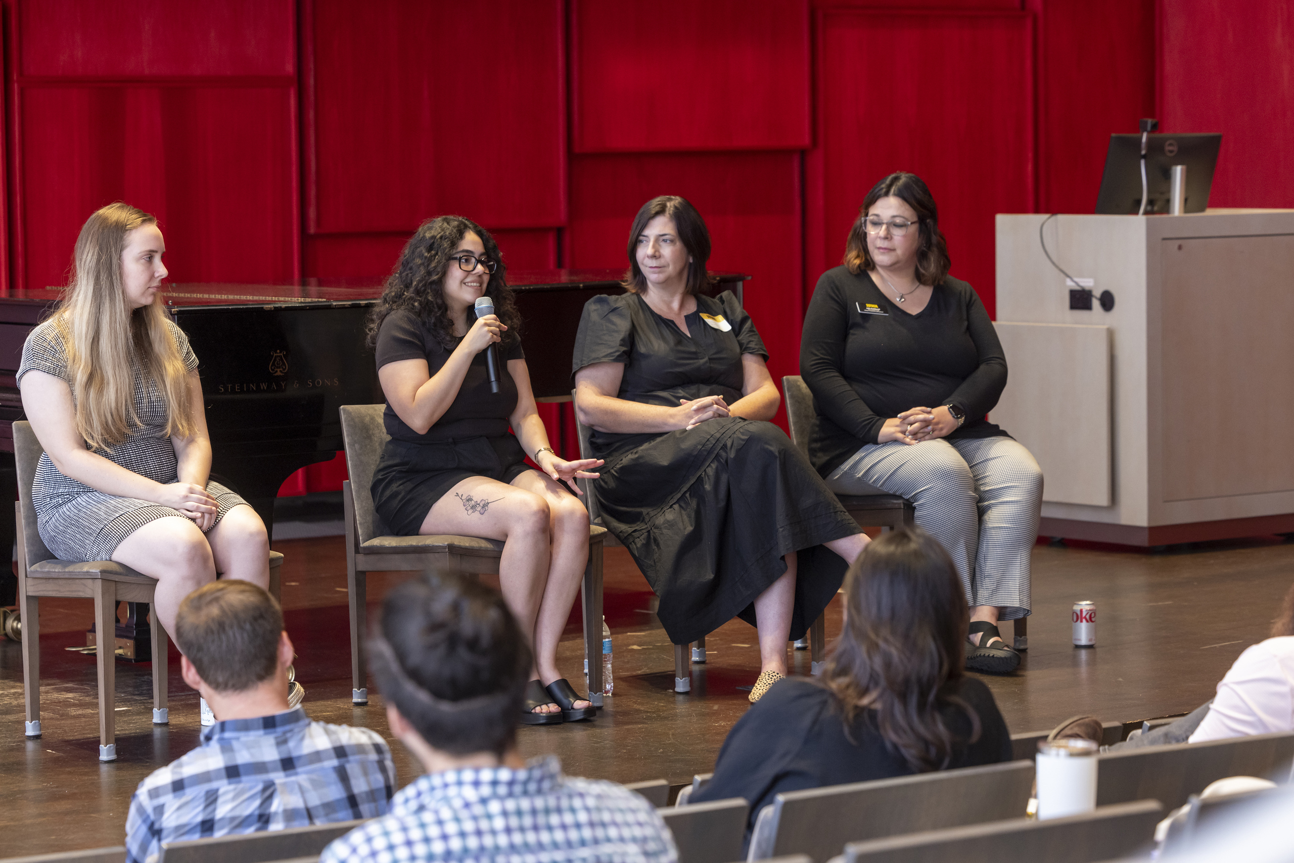 panel that shared info at bootcamp on stage