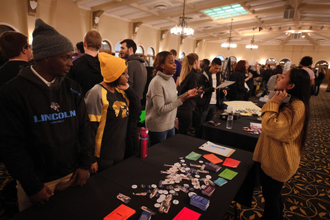 Students attend the students engagement fair