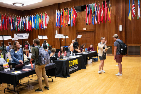 Students attend the study abroad fair