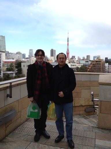Image: Harry Stecopolous with Yunte Huang  of UC-Santa Barbara in Tokyo.