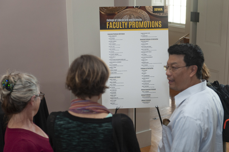 Faculty and staff celebrate at the annual faculty honors event