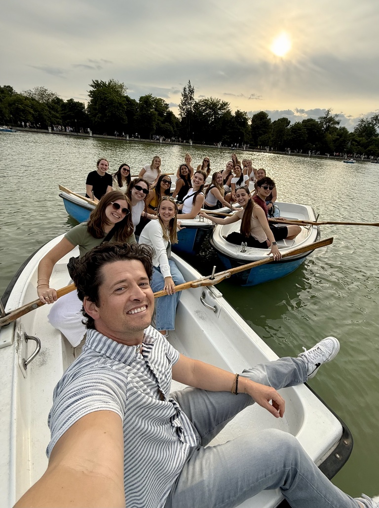 Lucas Carr led a course of 20 students in Spain, where they learned about the preventative side of health and wellness through cultural immersion.