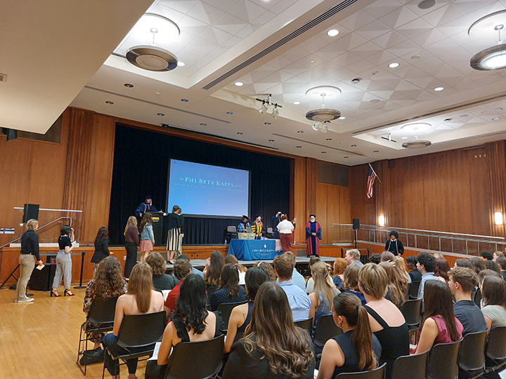 People watch the 2026 Phi Beta Kappa Ceremony