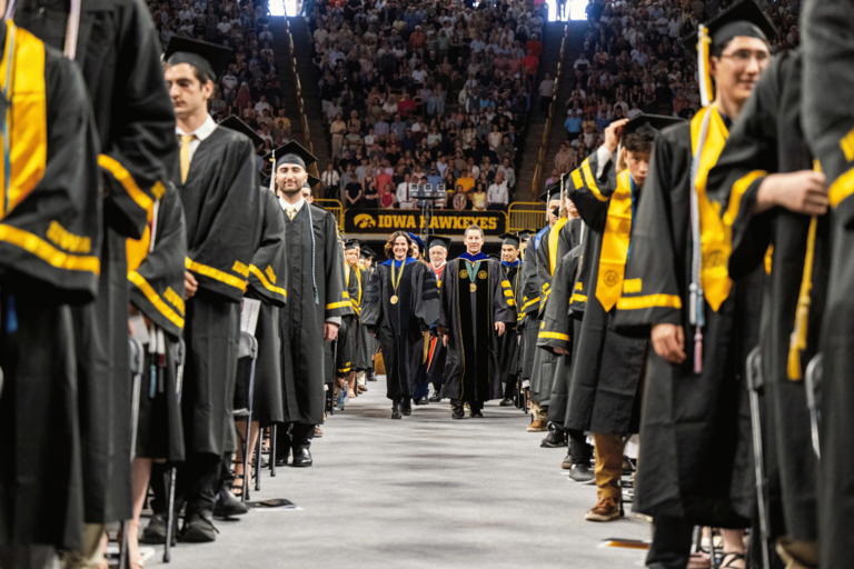 CLAS's Dean Sanders leads the academic procession at Spring 2026 Commencement Ceremonies
