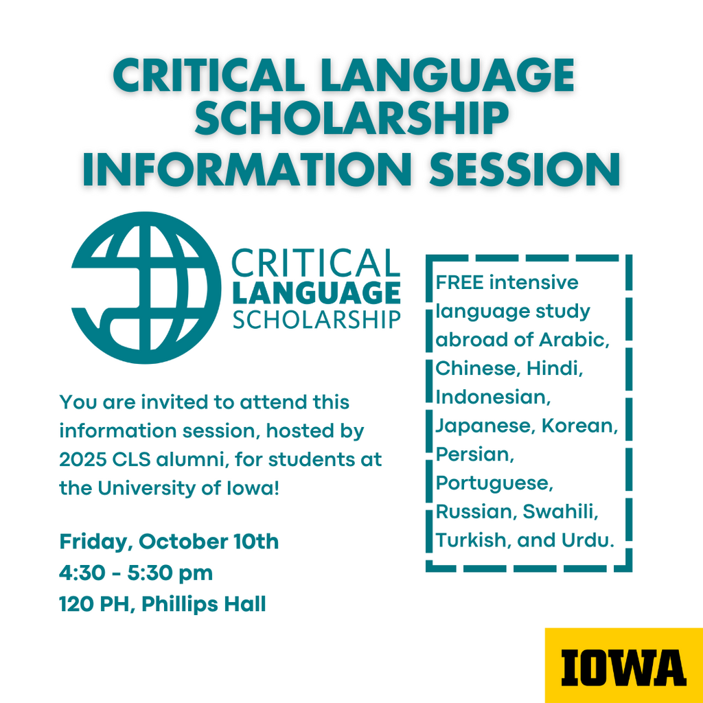 Critical Language Scholarship Information Session promotional image