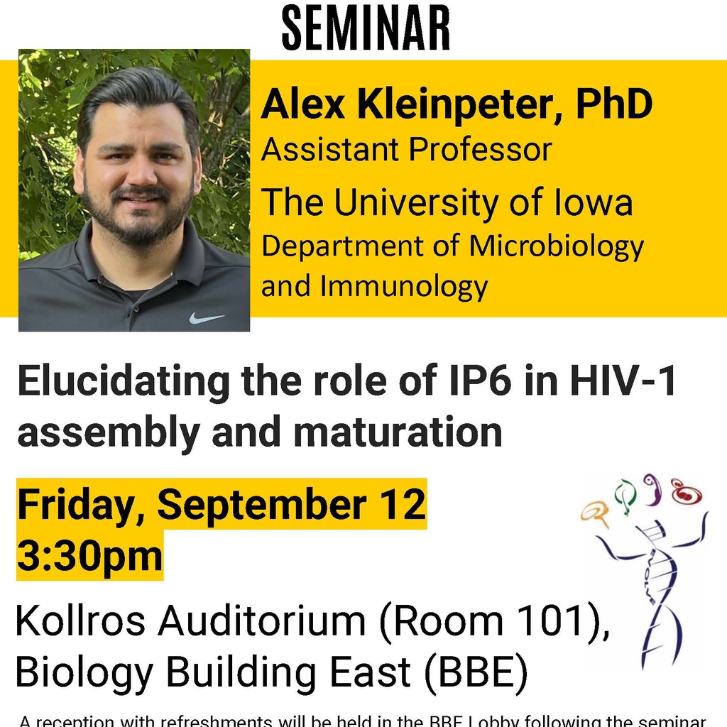 Biology Seminar: Elucidating the role of IP6 in HIV-1 assembly and maturation promotional image