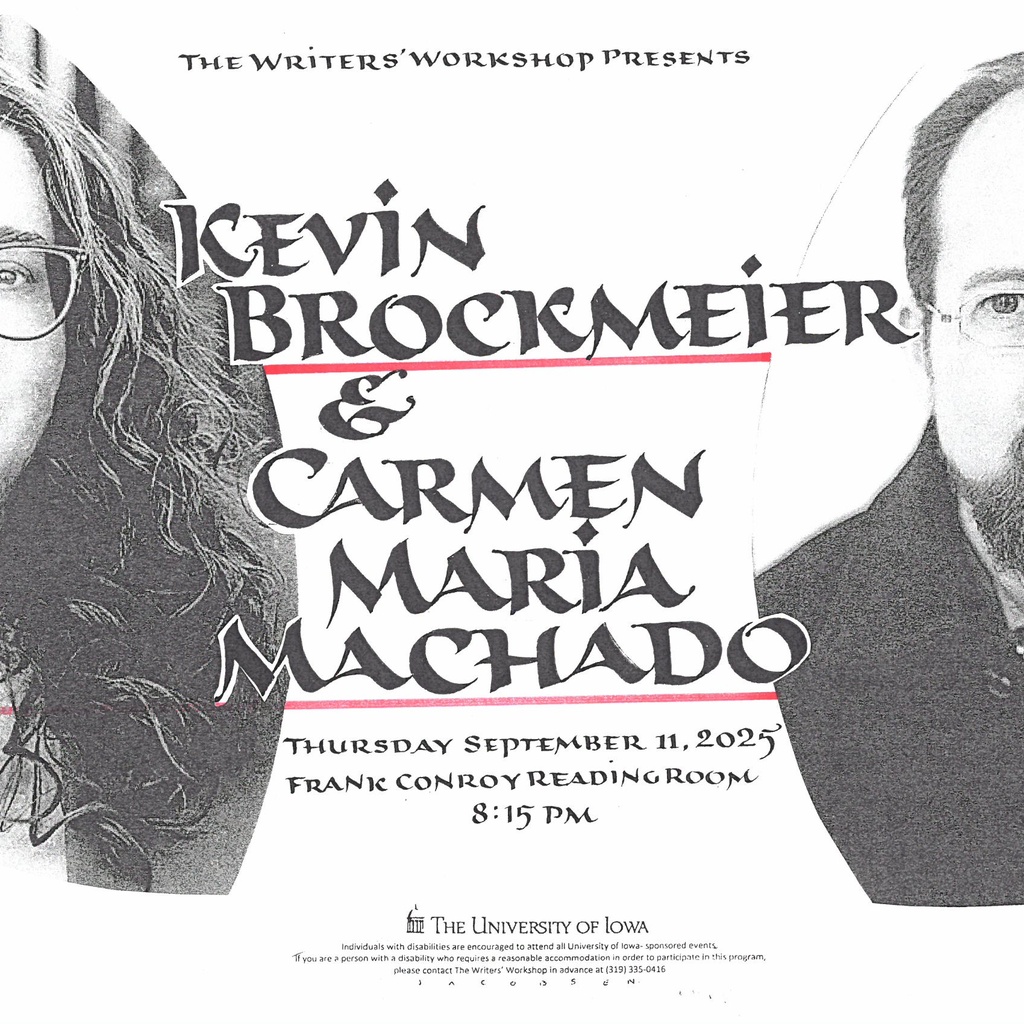 A Reading with visiting faculty: Kevin Brockmeier and Carmen Maria Machado promotional image