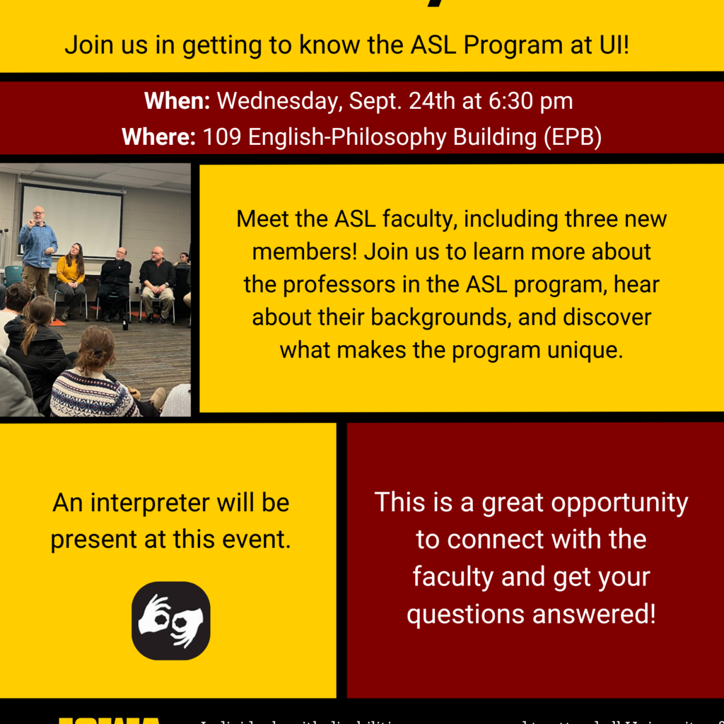 American Sign Language Faculty Panel promotional image