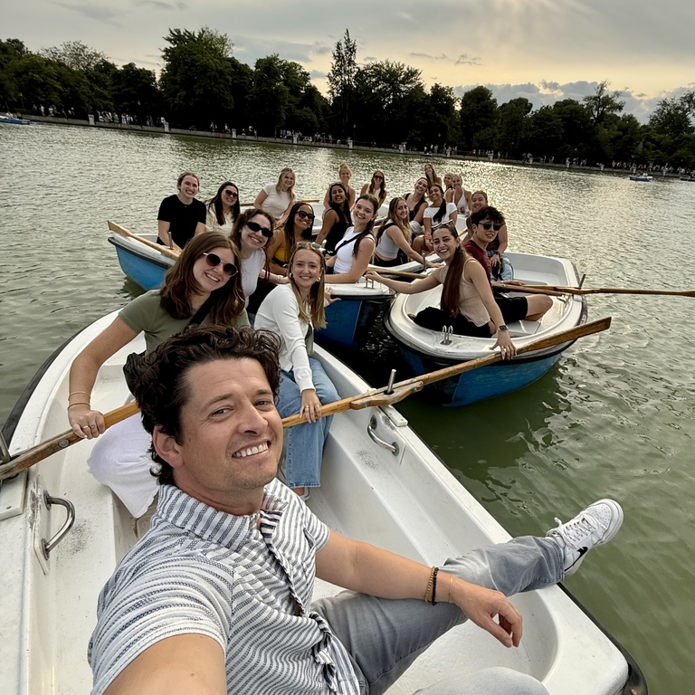 Lucas Carr led a course of 20 students in Spain, where they learned about the preventative side of health and wellness through cultural immersion.
