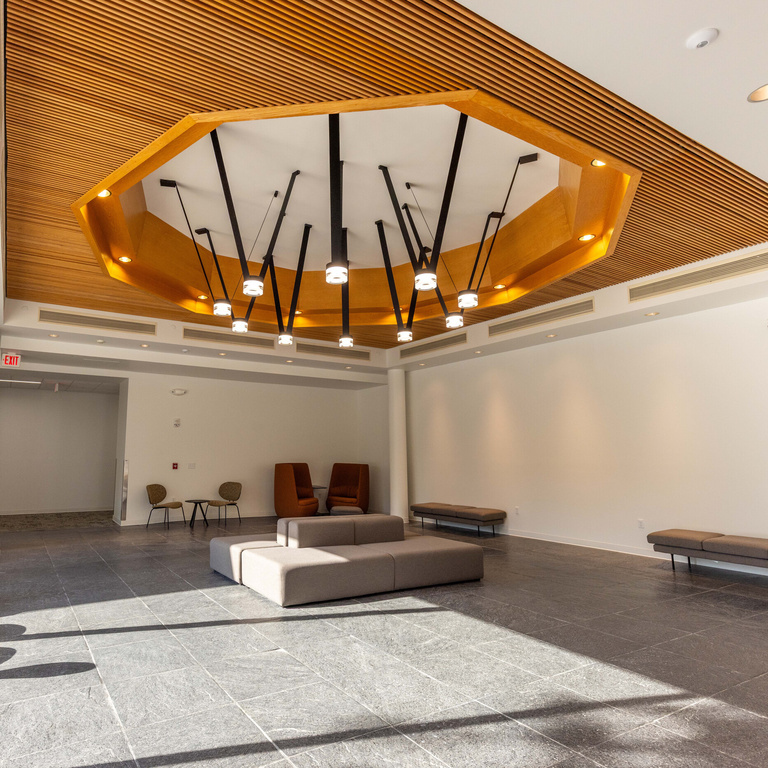 Image: Atrium in new University of Iowa Dance Building