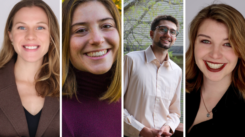 Four portraits of student researchers