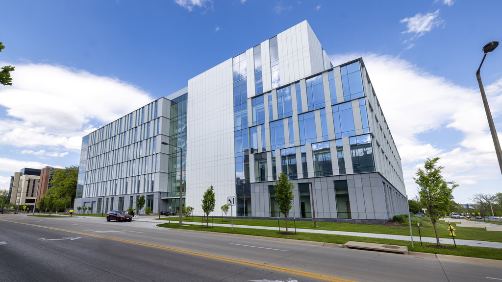 The University of Iowa Health Sciences Academic Building.