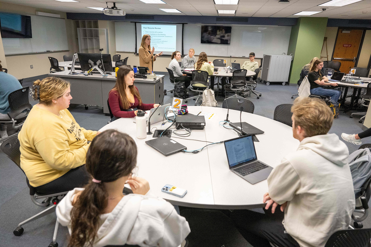 A career-readiness workshop offered by the University of Iowa Career Center