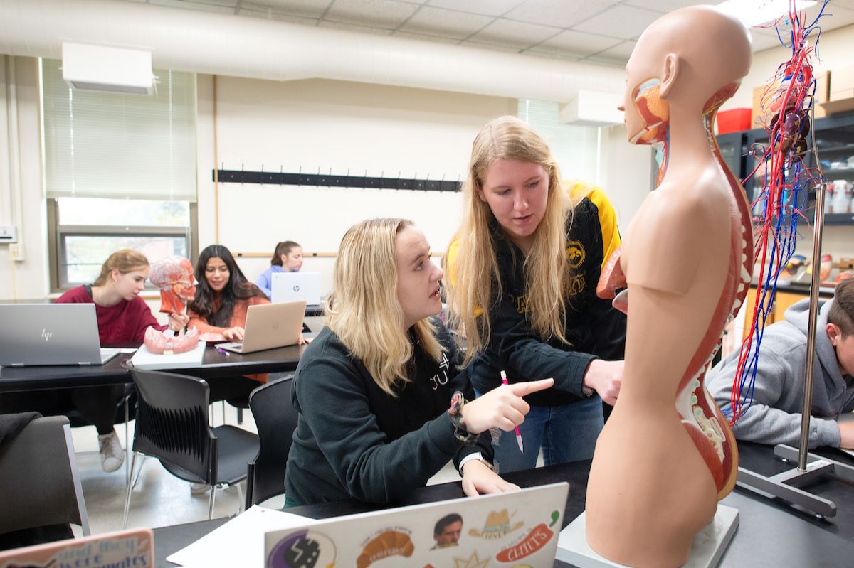 Human anatomy class in the Department of Health and Human Physiology