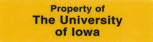 University of Iowa Property Management Asset Tag