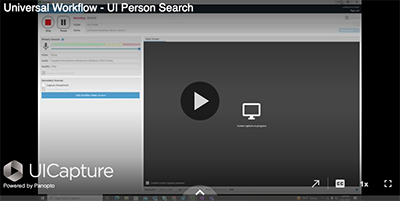 Image of Screenshot of Universal Workflow Person Search