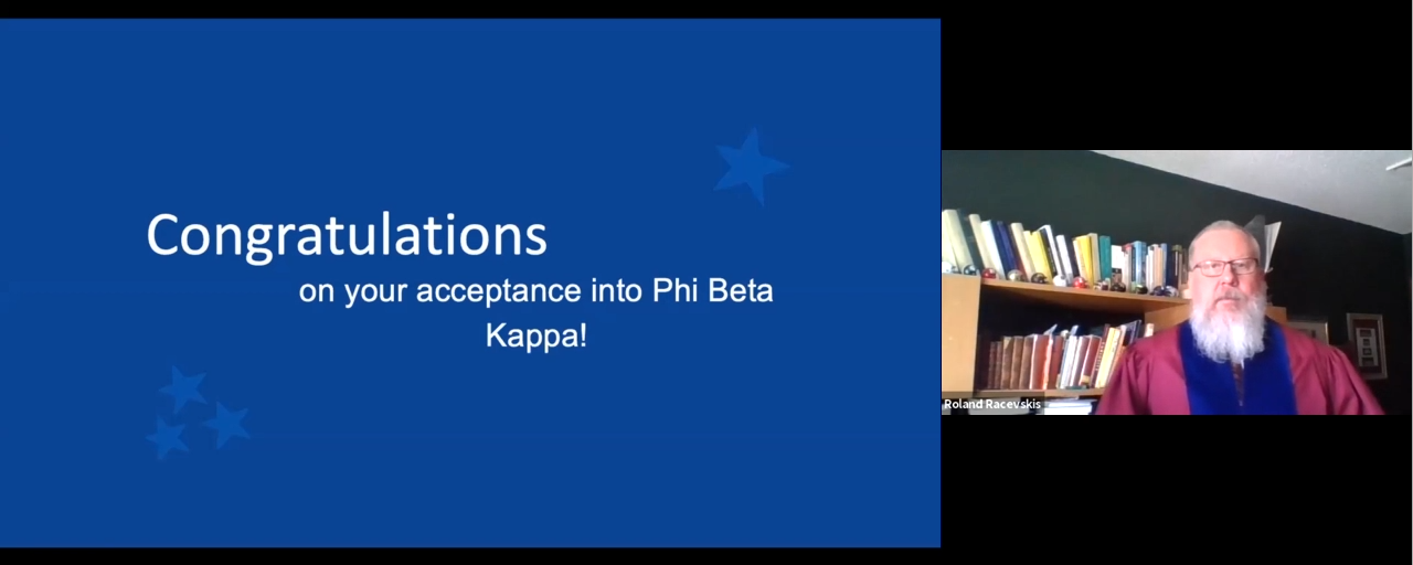 Congratulation to new Phi Beta Kappa members!