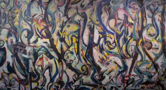 Detail of Pollock's "Mural"