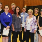 Lorna Cress with recipients of the William and Effa McMeans Scholarship