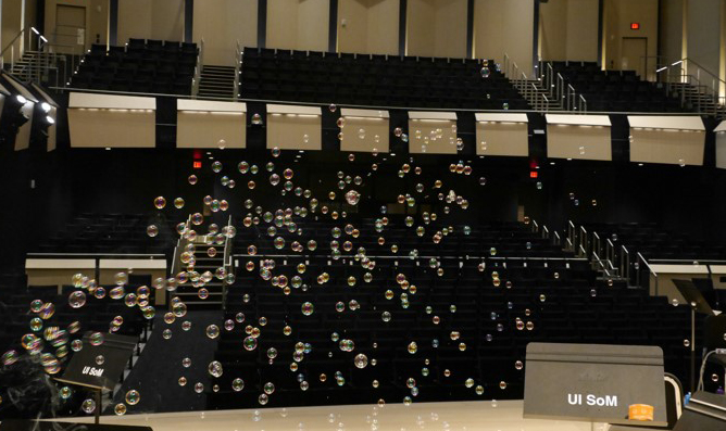 bubbles in Voxman Concert Hall